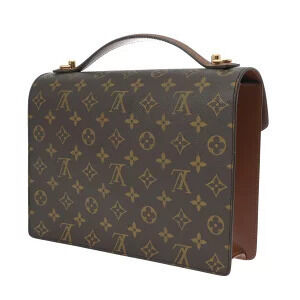 Louis Vuitton Monogram brown canvas business Monceau bag